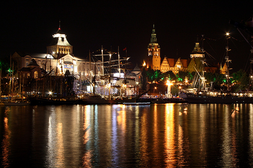 Szczecin nocą