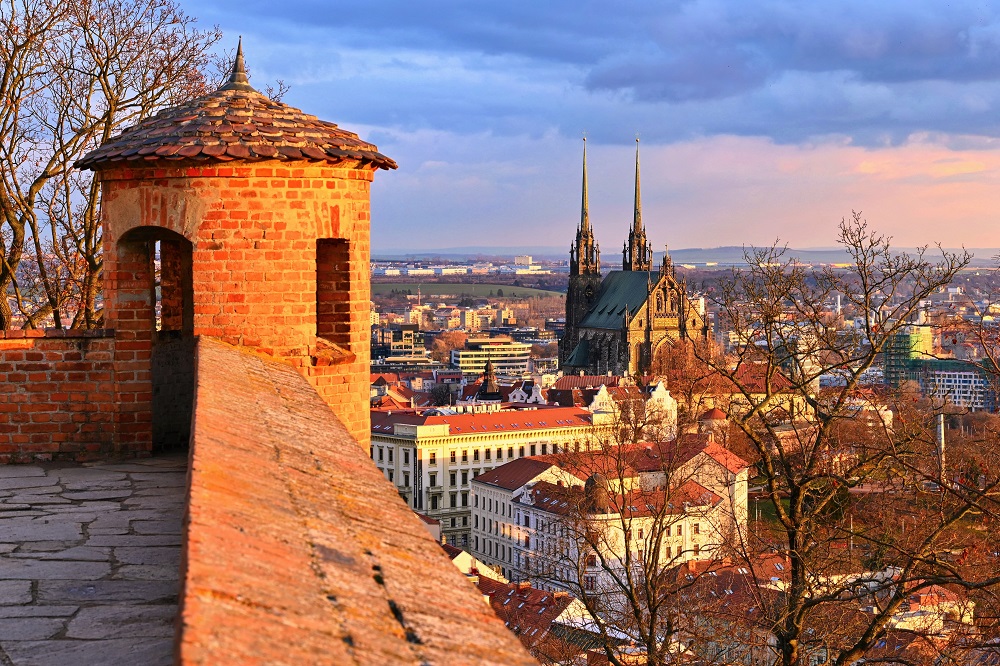 Widok na stare miasto w Brnie