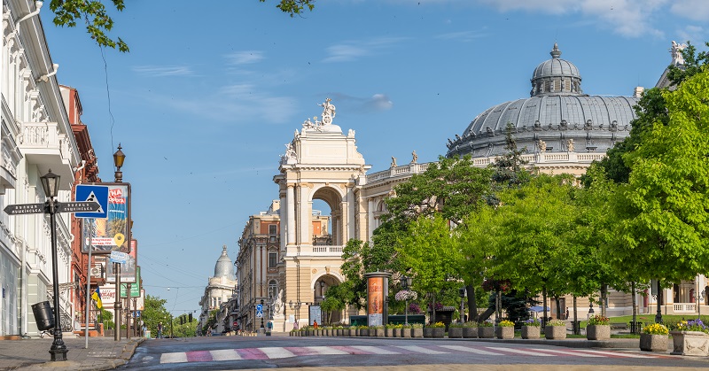 Widok na Odessę w Ukrainie